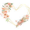 Brautteam Goldenes Herz Blumen