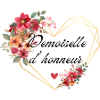 Bridesmaid Gold Heart Floral