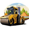 Road roller at work