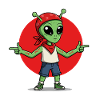 Alien mit Bandana