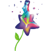 Regenbogenstern-Blüte