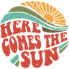 Retro Sunrise Typography Design