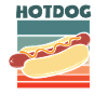 Hot Dog Lover Retro Design
