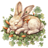 Lapin endormi Pâques