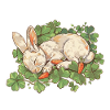 Lapin endormi Pâques