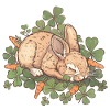 Lapin endormi Pâques