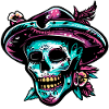 Skull mexican flowers dead