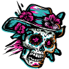 Skull Neon Muertos