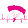 Paragliding, parachute, cardiogram