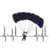 Parachuting paragliding cardiogram
