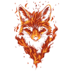 Renard de flammes Feu
