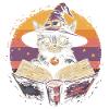 Cute Cat Witch Halloween