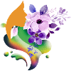 Floral Rainbow Silhouette