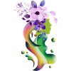 Una ragazza con fiori Ragazza galleggiante