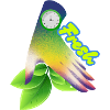 Fresh Gradient Leaf Clock Design