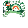 Saint-Patrick Lucky Vibes Arc-en-ciel