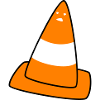 traffic cone with face