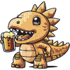 Dinosaur stegosaurus pixel beer