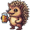 Hérisson Pixel Bière