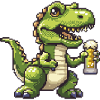 Dinosaur T-Rex Pixel Beer