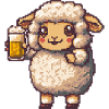 Schaf Pixel Bier