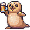 Robbe Tier Pixel Bier