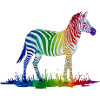 Regenbogen Zebra