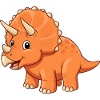 Dino Cartoon Triceratops
