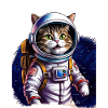 Cat Astronaut Space Gift