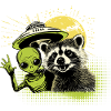 Raccoon & Alien