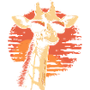 Giraffe with sunglasses