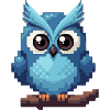 Pixel Owl – Style rétro 8 bits