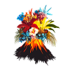 Vulkan Blumen bunt