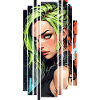 Cyber woman Urban city