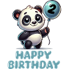 Panda BD Ballon Anniversaire 2