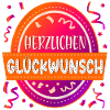 HERZLICHEN GLÜCKWUNSCH KONFETTI ANLASS