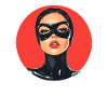Frau mit Maske