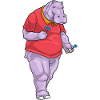 Fléchette hippopotame