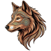 Mystischer Wolfskopf