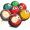 Boules de billard graphiques