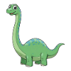 Dino Cartoon Diplodocus