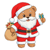 Teddy Bear Santa Claus