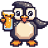 Pinguin Pixel Bier