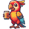 Papagai Pixel Bier