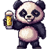 Bière Panda Pixel