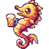 Bière Seahorse Pixel