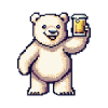 Eisbär Pixel Bier