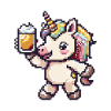 Einhorn Pixel Bier