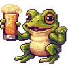 Bière Frog Pixel