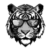 Tiger Head Portrait Cool
